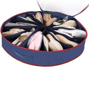 12 pár cipő tároló, kerek cipőtároló, kompakt cipőtároló, cipőtároló táska, ágy alá cipőtároló, összecsukható cipőtároló, cipőtároló doboz - Gardrób rendszerező