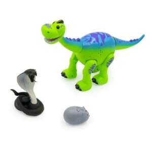 Távirányítós sétáló, világító és zenélő Brontosaurus dinoszaurusz kobrával és egér alakú távirányítóval, játék gyerekeknek - Nonbrand Interaktív gyerek játék