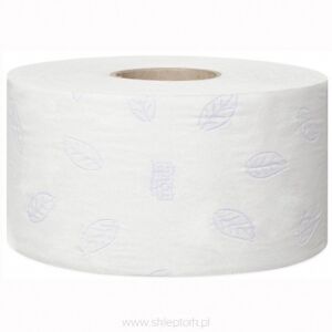 Tork Prémium Jumbo Toalettpapír tekercs, 2 rétegű, fehér, levél mintával - Tork