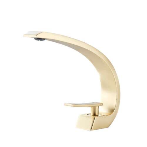 Robinet de chiuvetă pentru baie Blackswan M11, aur mat, 18 cm