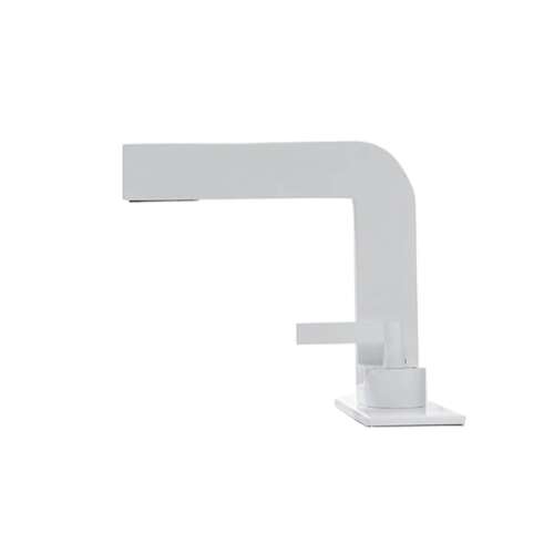 Черен кран за мивка за баня Blackswan M25, бял, страничен изглед