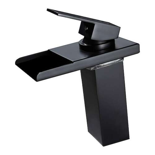 Bathroom sink faucet, Blackswan, Cascada M34 type, matt black model, size 32 cm