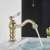 Blackswan M41 gold bathroom sink faucet with ceramic handle, installed in a bathroom