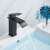 Blackswan M52 bathroom sink faucet in use, waterfall spout, matte black finish