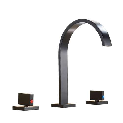 Blackswan M58 matt fekete fürdőszoba mosogató csaptelep, 23,5 cm