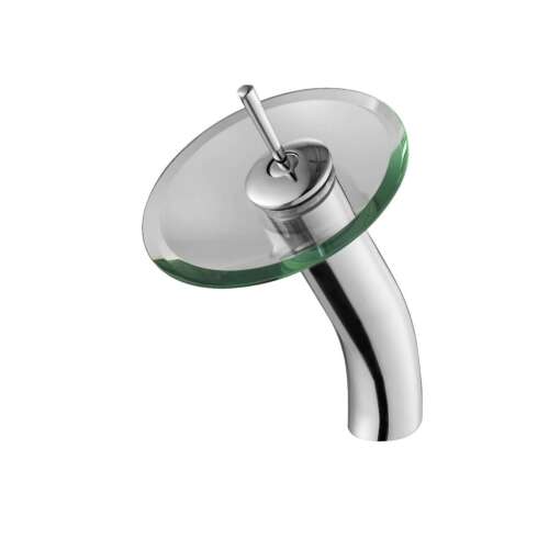 Blackswan M61 Waterfall Bathroom Sink Faucet, Chrome/Glass Model, 27.5 cm