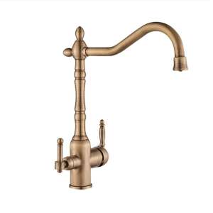 Robinet de bucătărie Blackswan M72, bronz, stil vintage, 34 cm - Nonbrand Robinet