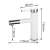 Blackswan M76 bathroom sink faucet, white/chrome, dimensions