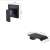 Blackswan waterfall bathroom sink faucet, matte black, M77 model, dimensions