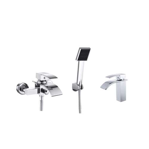 Blackswan M84 bathtub and sink faucet set, chrome finish