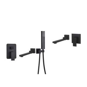 Set slavine za kadu i slavine za umivaonik, Blackswan, tip M73, mat crni model, veličina 21,2 cm 102638951 - Dom i vrt