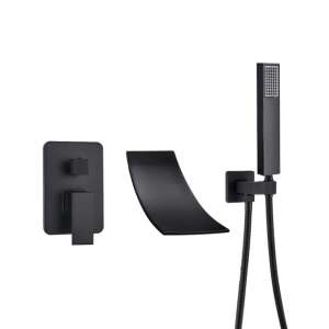 Baterie de cadă Blackswan tip M3, negru mat, cu duș - Nonbrand Robinet