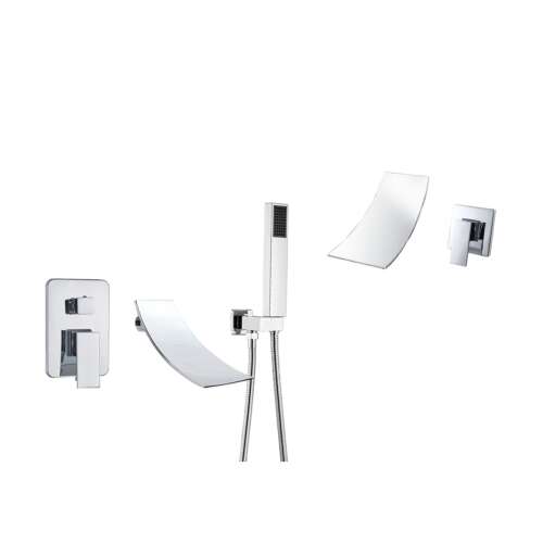 Blackswan M2 type bathtub and sink faucet set, chrome finish