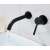 Blackswan M68 matte black sink faucet, wall mounted, water flowing