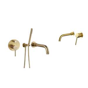 Blackswan M69 Matt Gold Bath and Sink Faucet Set, 20 cm - Nonbrand Faucet
