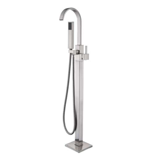 Blackswan freestanding bathtub faucet, M20 type, brushed nickel finish, 110 cm