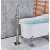 Blackswan freestanding bathtub faucet installed in a bathroom, M20 type, brushed nickel finish, 110 cm