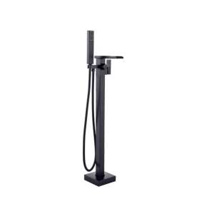 Freistehender Badewannenhahn, Blackswan, Wasserfalltyp M32, mattschwarzes Modell, Größe 98 cm 102639212