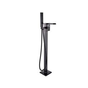 Freistehender Badewannenarmatur, Blackswan, Wasserfalltyp M35, antikes schwarzes Modell, Größe 98 cm 102639217