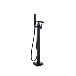 Freistehender Badewannenhahn, Blackswan, Wasserfalltyp M53, mattschwarzes Modell, Größe 104 cm 102639256