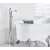 Blackswan M74 freestanding bathtub faucet installed in a bathroom, chrome finish