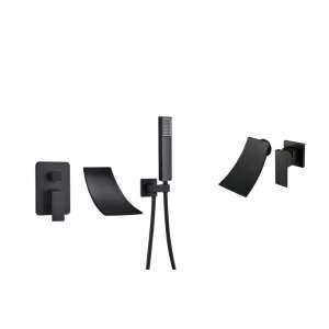 Set slavina za kadu i umivaonik, Blackswan, tip M3, mat crni model, veličina 18 cm 102639338 - Dom i vrt