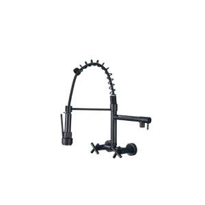 Blackswan M1 típusú konyhai mosogató csaptelep, fekete modell fali rögzítéssel és 2 üzemmóddal, mérete 43 cm - Nonbrand Csaptelep