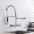 Blackswan M2 kitchen faucet, chrome, wall mounted, dual spout, 44 cm, installed in a kitchen sink