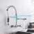 Blackswan M2 kitchen faucet, chrome, wall mounted, dual swivel spouts, 44 cm