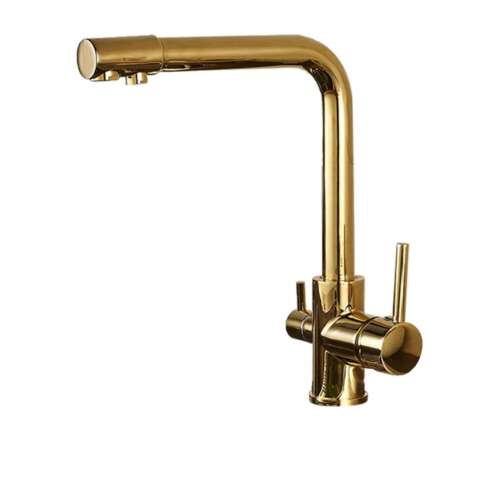 Robinet de bucătărie Blackswan M5 cu ieșire pentru apă filtrată, auriu