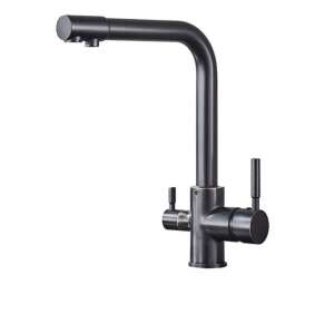 Blackswan M9 Küchenarmatur mit gereinigtem Wasserauslass, antik schwarz, 33,5 cm - Wasserhahn