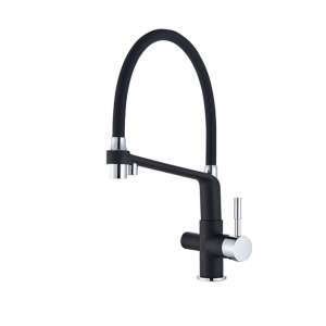 Blackswan M19 konyhai mosogató csaptelep szűrt vízkimenettel, fekete/króm modell, 43 cm - Nonbrand Csaptelep