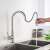 Blackswan M27 kitchen faucet with pull-down sprayer, nickel model, 47 cm
