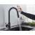 Blackswan M29 kitchen faucet with sensor, black model, 42 cm, in use