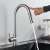 Blackswan M31 kitchen faucet, brushed nickel, touch sensor, pull-down spray, in use