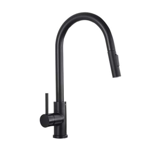 Konyhai mosogató csaptelep, Blackswan, M35 típus, fekete modell, mérete 42 cm