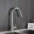 Blackswan M42 kitchen faucet with smart sensor, brushed nickel finish, hands-free operation, installed in a kitchen sink