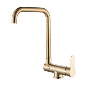 Küchenspülenarmatur, Blackswan, Typ M43 klappbar – mit Glasmontage, mattgoldenes Modell, Größe 35 cm