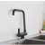 Blackswan M45 kitchen faucet, black, foldable, window mount, matt black, 35 cm