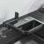 Blackswan M47 kitchen faucet, black, foldable, window mount, close-up