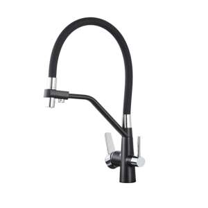 Blackswan M49 kitchen faucet with filtered water outlet, black/chrome model - Nonbrand Faucet