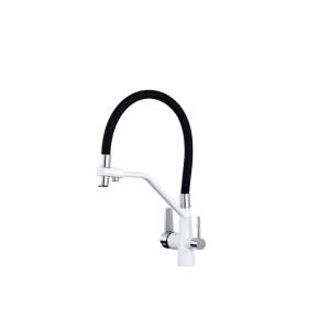 Blackswan M50 kitchen faucet with filtered water outlet, white and chrome finish - Faucet