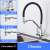 Blackswan M51 kitchen faucet with pull-out spray, chrome finish, showing the handle switch and pure water outlet