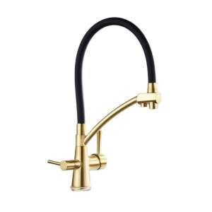 Blackswan M57 bateria kuchenna z wyjściem na filtrowaną wodę, model matowy złoty/czarny, 44 cm - Nonbrand Kran