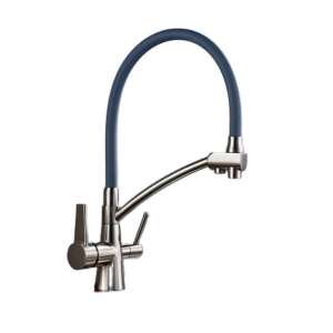 Blackswan M53 kitchen faucet with filtered water outlet, nickel/grey model, 43 cm - Faucet
