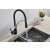 Blackswan M59 kitchen faucet in use, black/chrome model, 43 cm