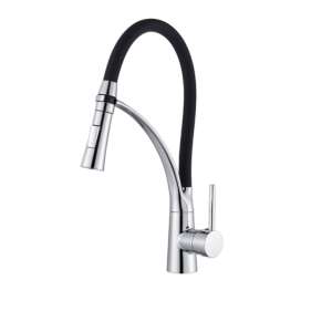 Blackswan M60 kitchen faucet, chrome finish, with black flexible spout - Faucet