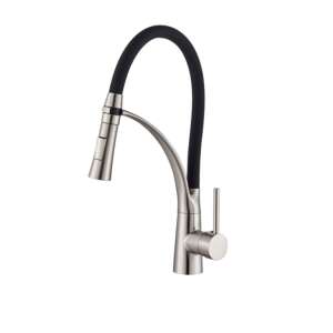 Blackswan M61 kitchen faucet, nickel model, 42 cm, with black spout - Nonbrand Faucet