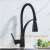 Blackswan M63 kitchen faucet, matte black, with LED light, 360 degree rotation