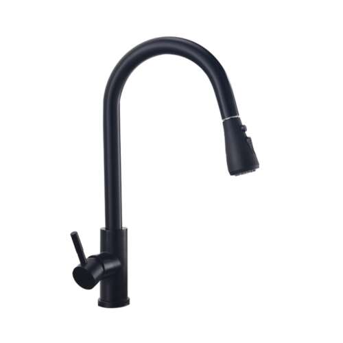 Blackswan M68 kitchen faucet, matte black, 39 cm
